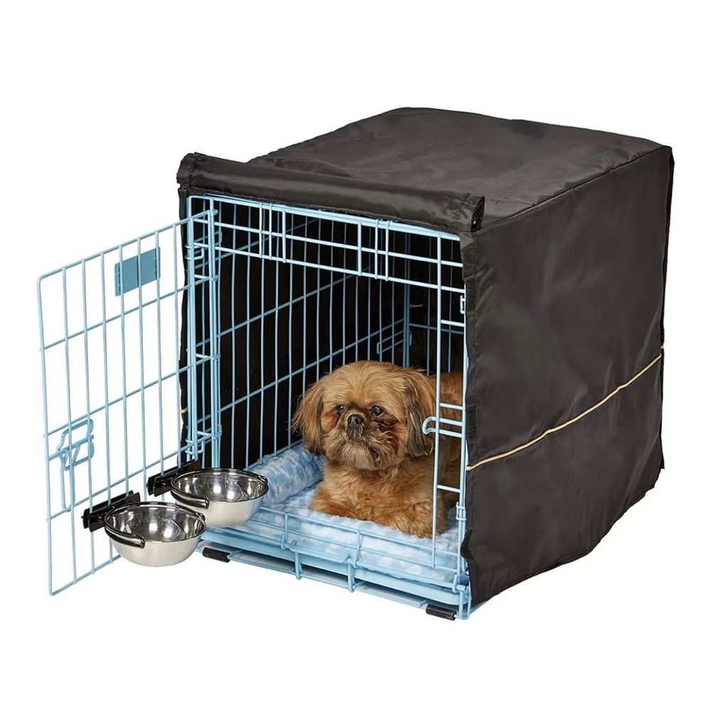 iCrate Small Wire Pet Crate in Light Blue
